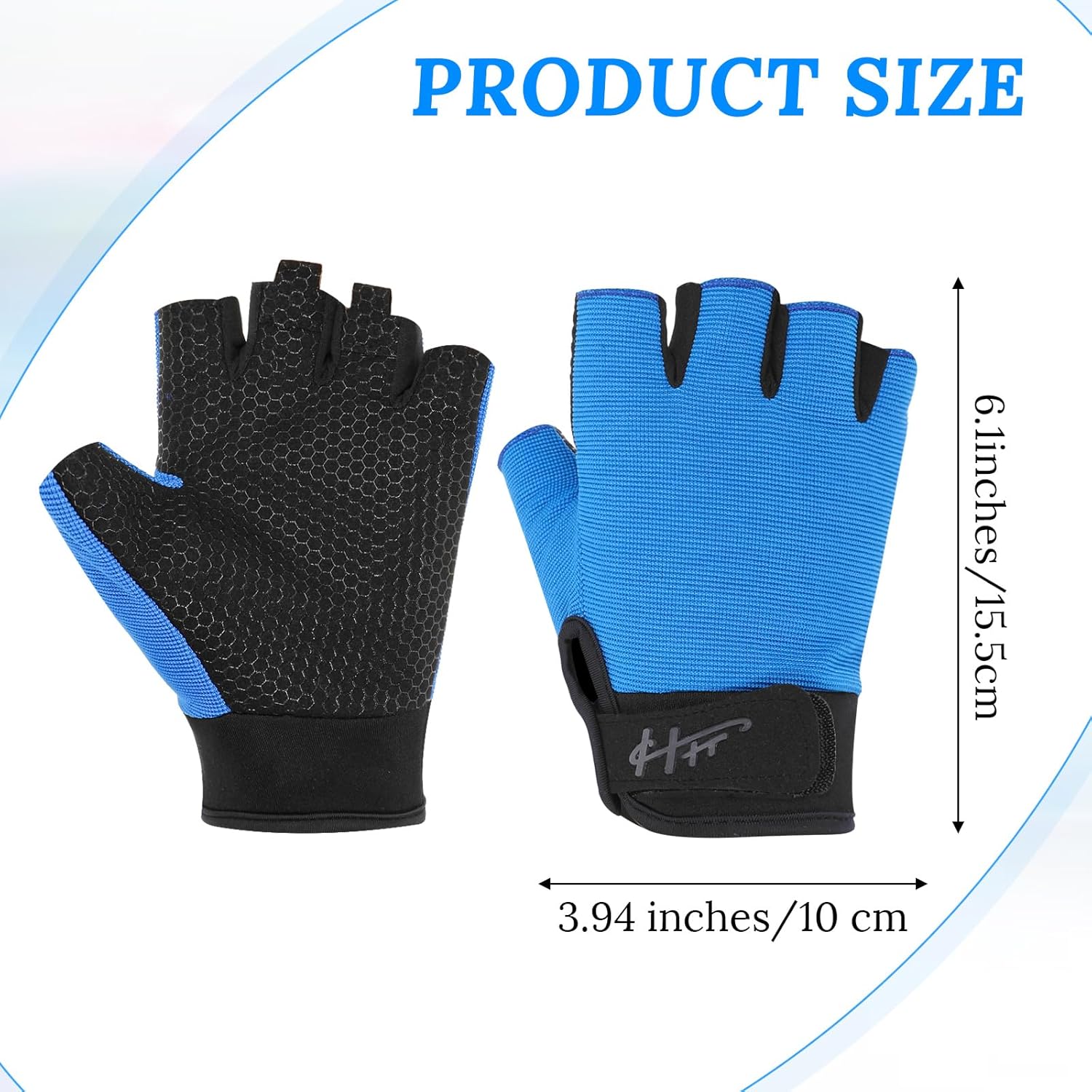 Workout Gloves for Men Women Fingerless Gloves Kayak Gloves with Silicone Padding Fishing Gloves Sports Gloves Ventilated Cycling Gloves for Training Fitness Exercise Hanging Pull Ups Roller Skating - Image 2