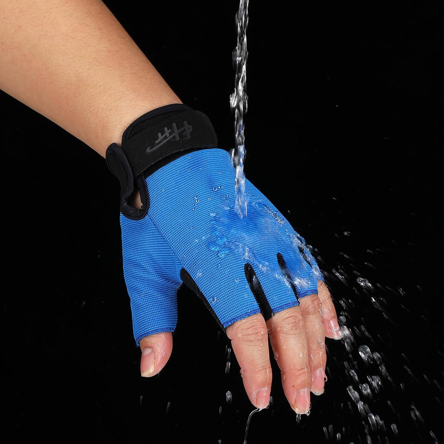 Workout Gloves for Men Women Fingerless Gloves Kayak Gloves with Silicone Padding Fishing Gloves Sports Gloves Ventilated Cycling Gloves for Training Fitness Exercise Hanging Pull Ups Roller Skating - Image 6